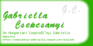 gabriella csepcsanyi business card